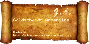 Goldschmidt Armandina névjegykártya
